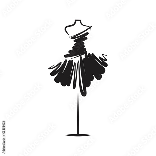  dummy dress illustration vector