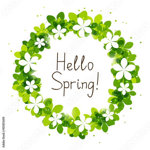 Spring floral frame with place for Your text