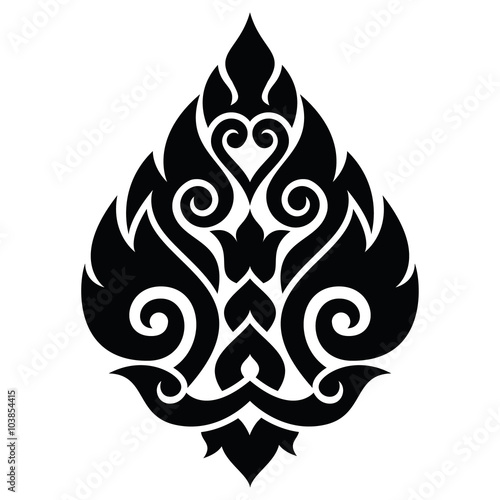 Thai art pattern, traditional design form Thailand 