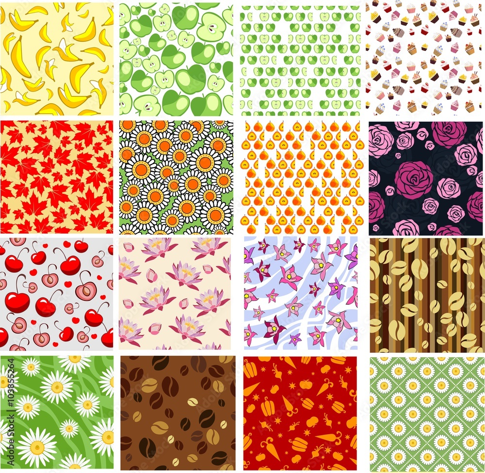 set of colorful seamless backgrounds set of colorful seamless backgrounds