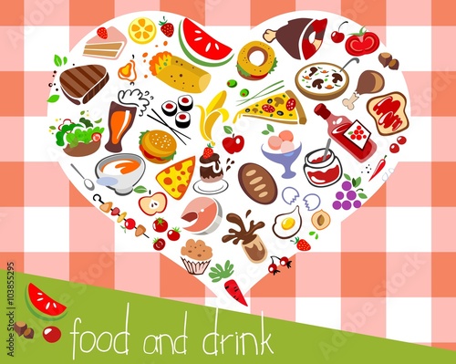 assorted food background