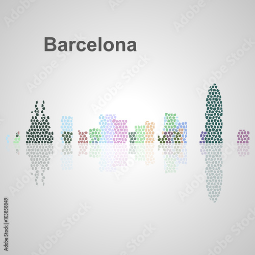 Barcelona skyline for your design