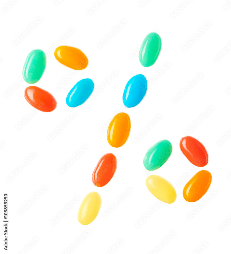 % symbol made of multicolored candies isolated on white % symbol made of multicolored candies isolated on white