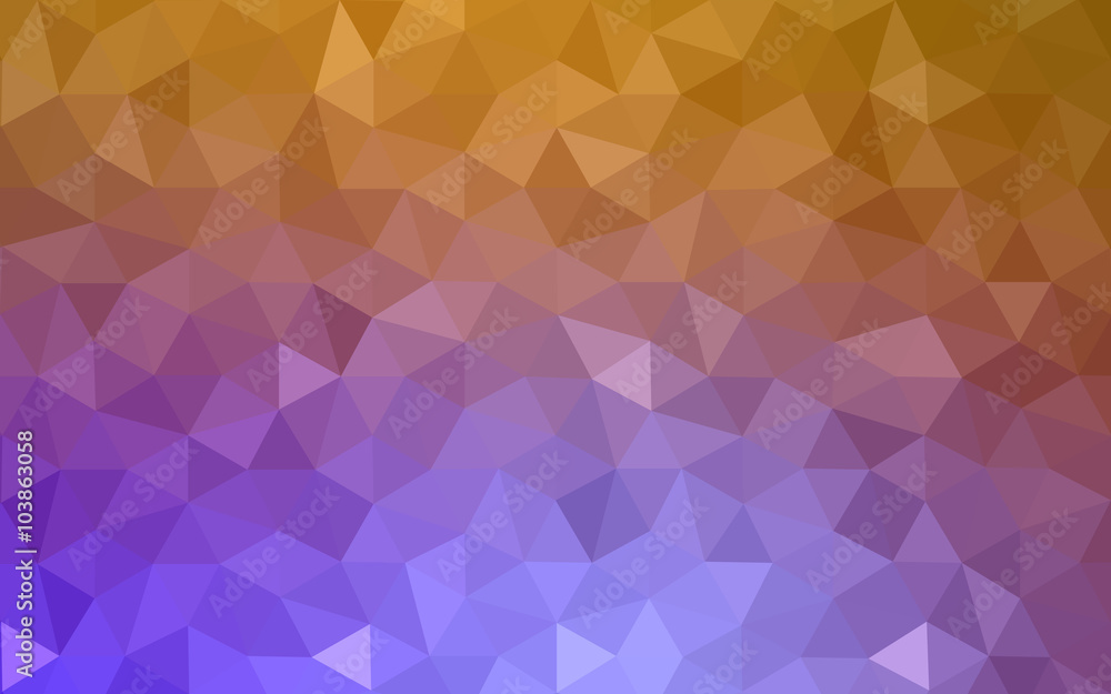 Fototapeta premium Multicolor pink, yellow polygonal design pattern, which consist of triangles and gradient in origami style.