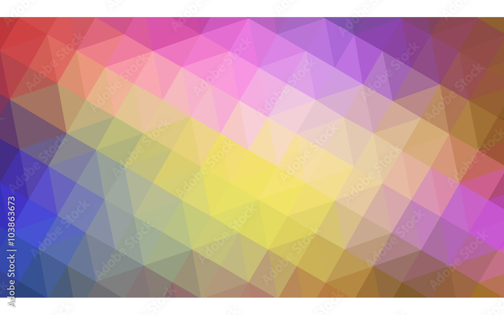 Multicolor polygonal design pattern, which consist of triangles and gradient in origami style.