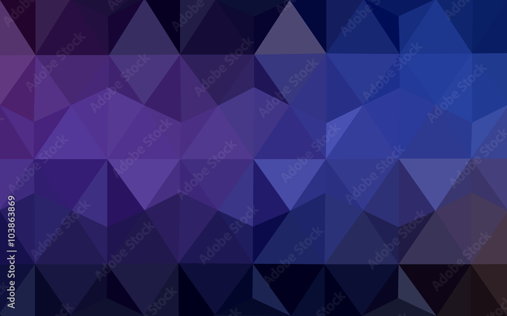 Fototapeta premium Multicolor dark pink, blue polygonal design pattern, which consist of triangles and gradient in origami style.