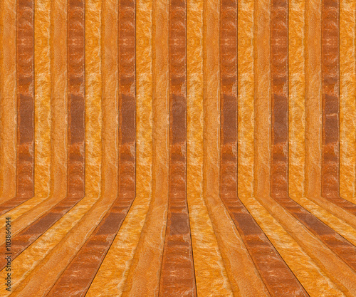 concrete wall and floor, br...