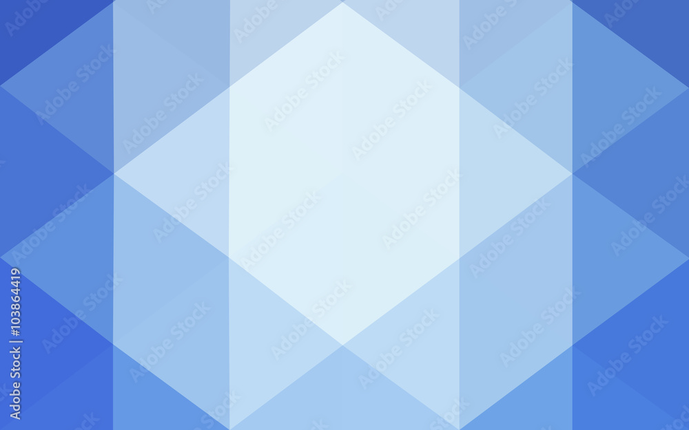 Fototapeta premium Blue polygonal design pattern, which consist of triangles and gradient in origami style.