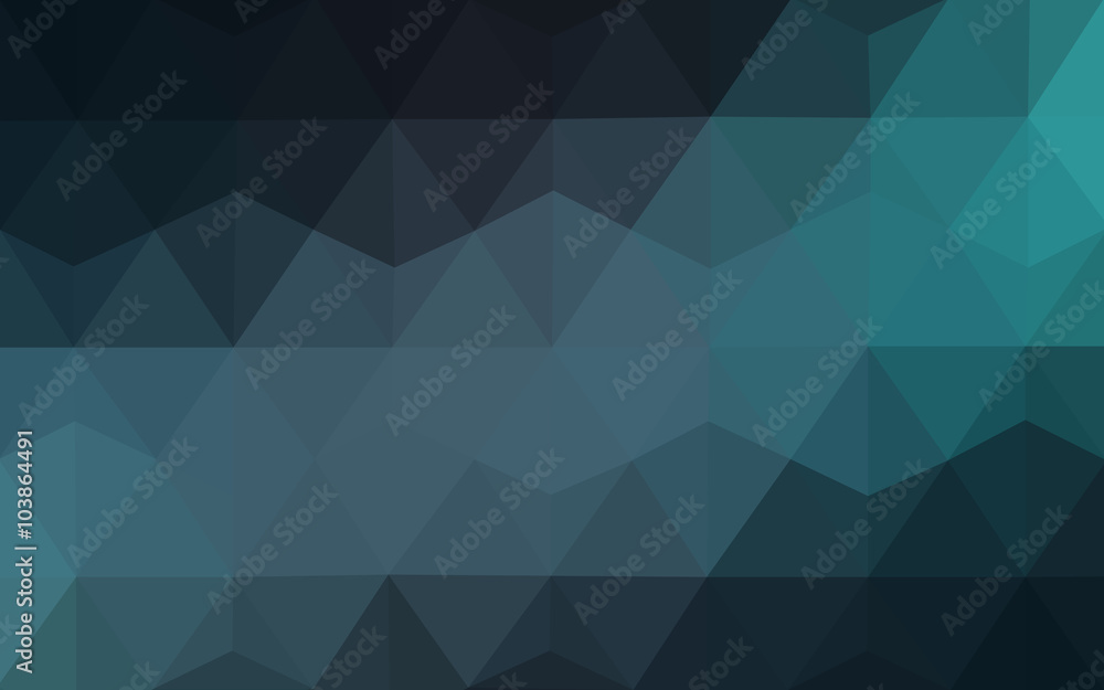 Obraz premium Multicolor dark green, blue polygonal design pattern, which consist of triangles and gradient in origami style.