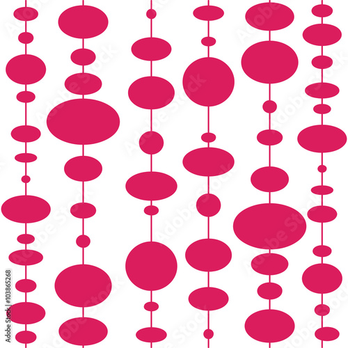 Vector White and Red Polka Dot Seamless Pattern. Abstract backgr