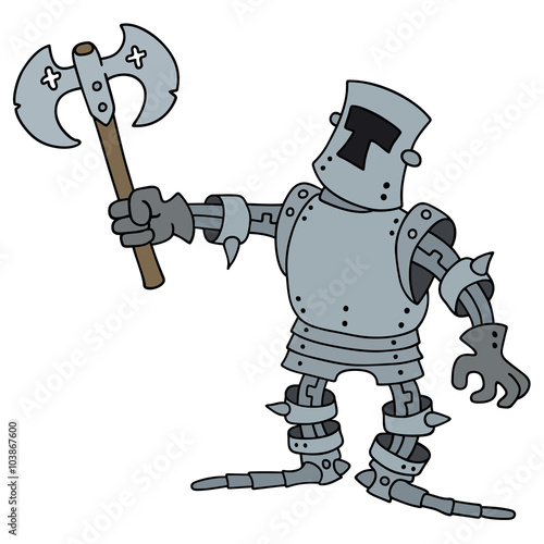 Funny knight / Hand drawing, vector illustration