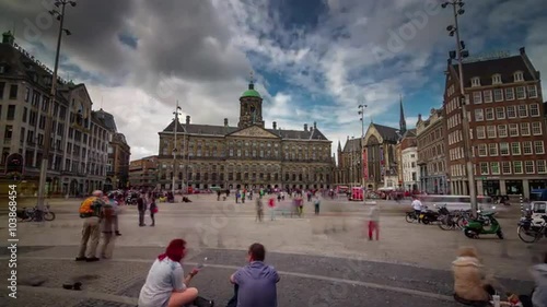 Wallpaper Mural royal palace amsterdam crowded tourist square panorama 4k time lapse netherlands
 Torontodigital.ca