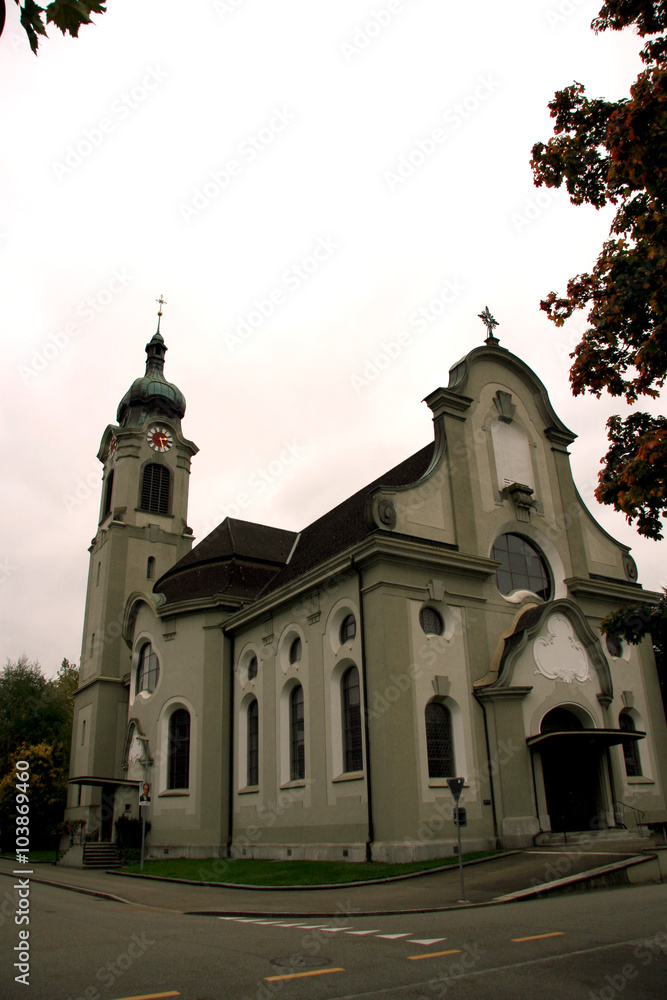 Church / Building of the church in the center of Brugg (Switzerland)
