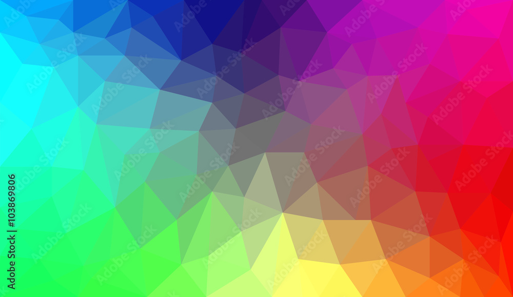 Rainbow abstract polygon background