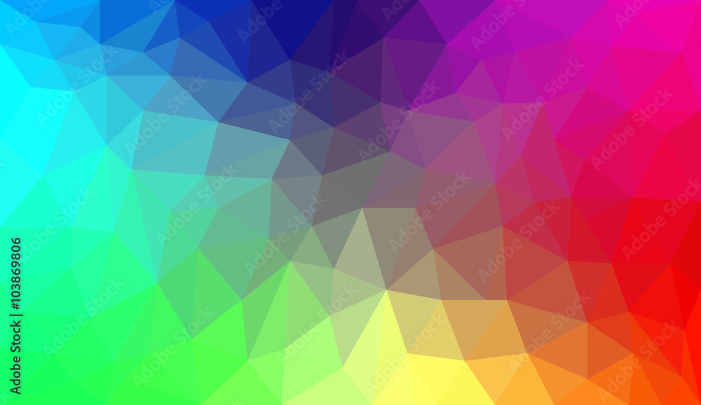 Obraz premium Rainbow abstract polygon background