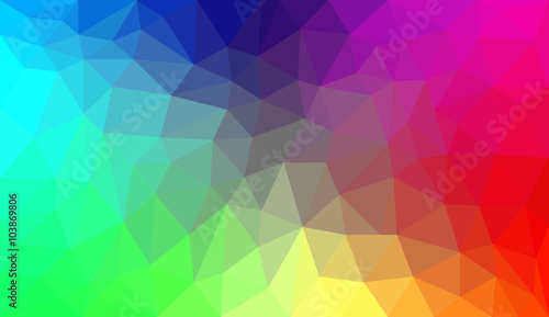 Rainbow abstract polygon background