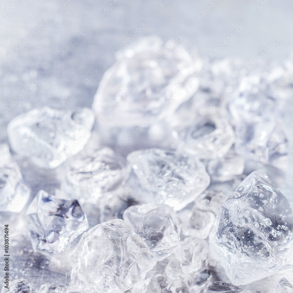 Close up texture of crushed ice cubes Close up texture of crushed ice cubes