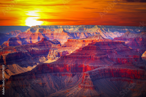 famous  view of Grand Canyon , Arizona