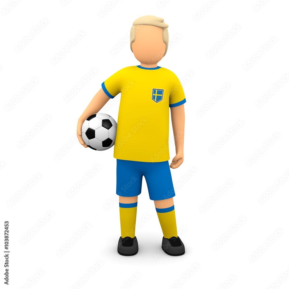 Schwedische Fußballer steht cool