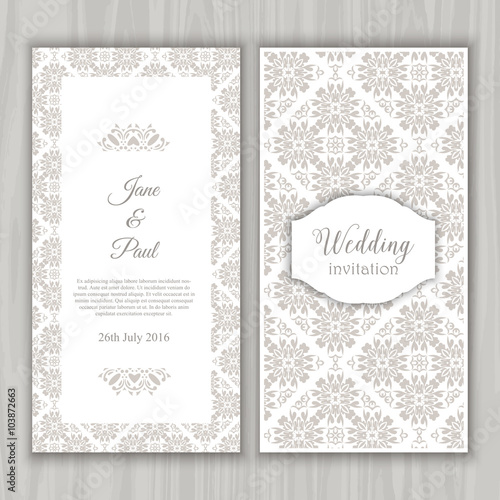 Decorative wedding invitation design