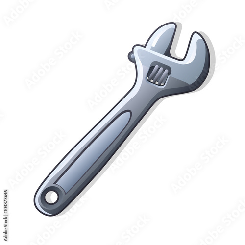 Adjustable wrench.
