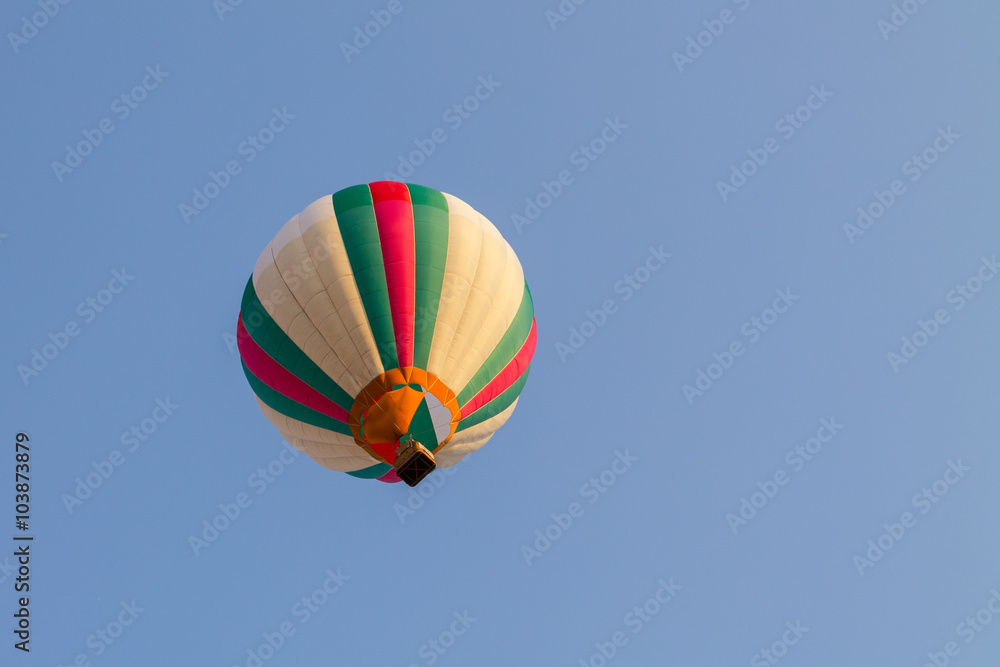 Colorful hot air balloon in the blue sky Colorful hot air balloon in the blue sky