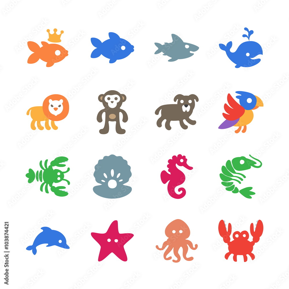 Obraz premium Animal icons