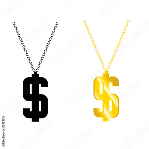 dollar on chain illustration