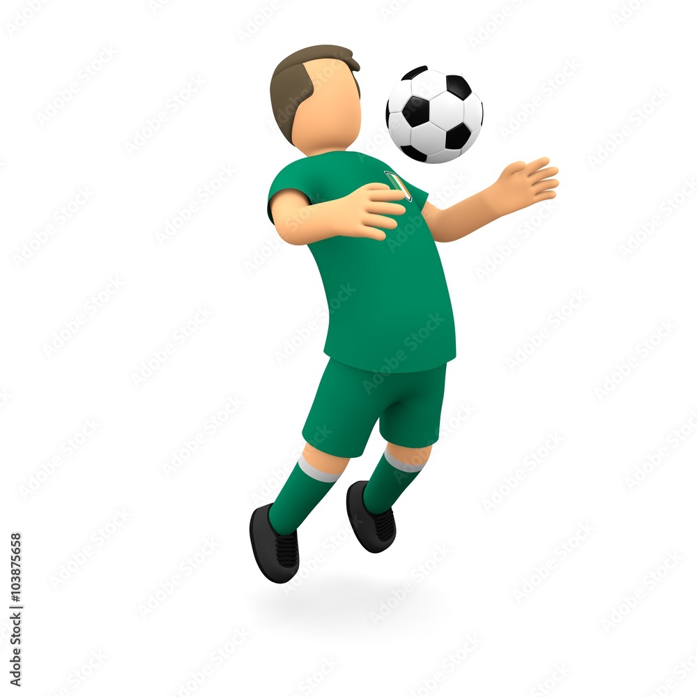 Irische Fußballer fängt den Ball Irische Fußballer fängt den Ball