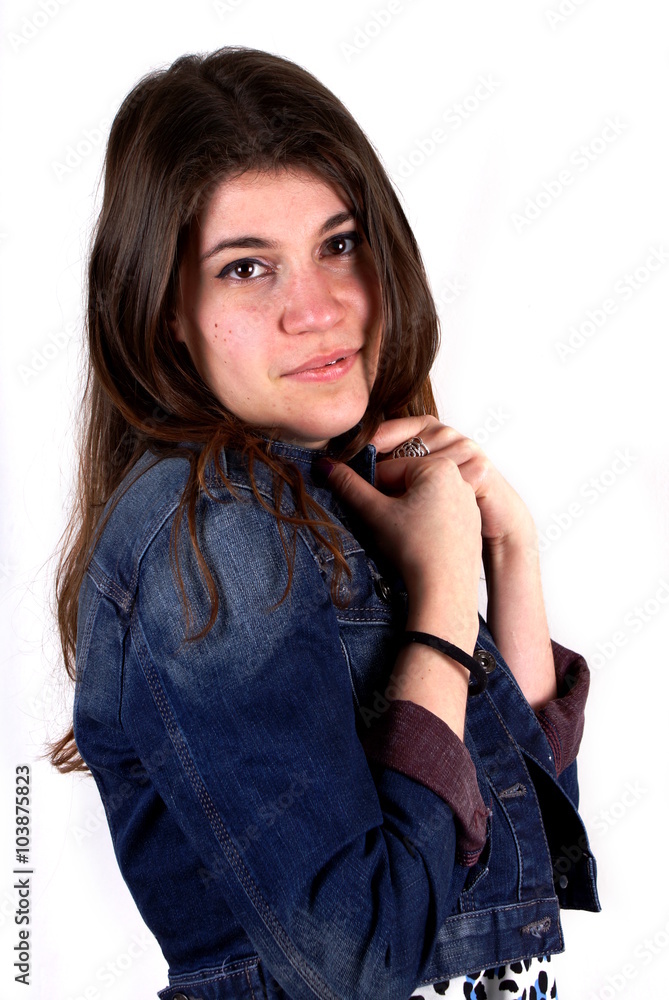 Fototapeta premium Studio shot of a young lady on white background