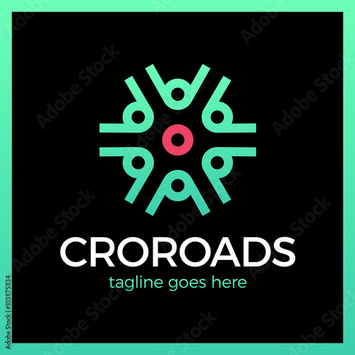 Wheel Crossroad Logotype