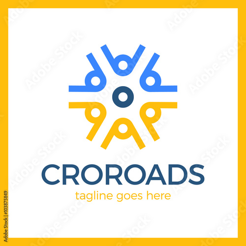 Wheel Crossroad Logotype