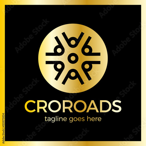 Wheel Crossroad Logotype