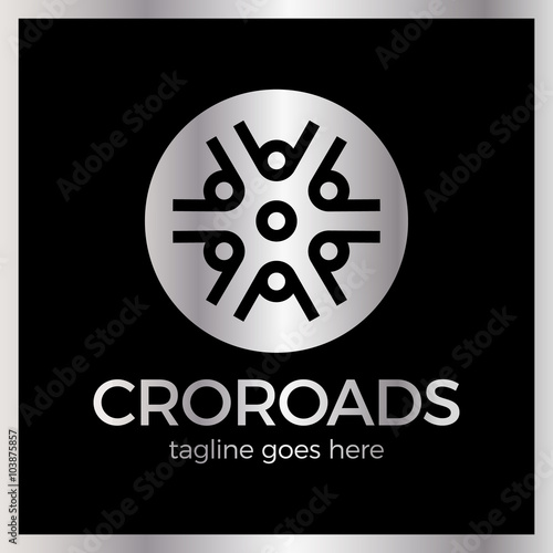 Wheel Crossroad Logotype