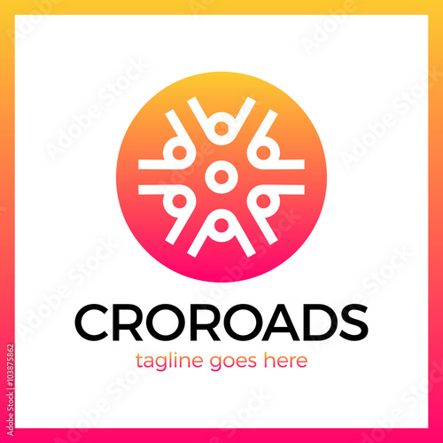 Wheel Crossroad Logotype