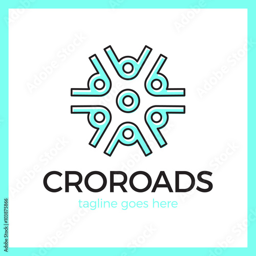 Wheel Crossroad Logotype