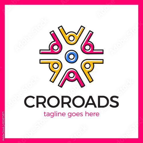 Wheel Crossroad Logotype