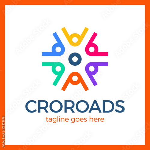 Wheel Crossroad Logotype