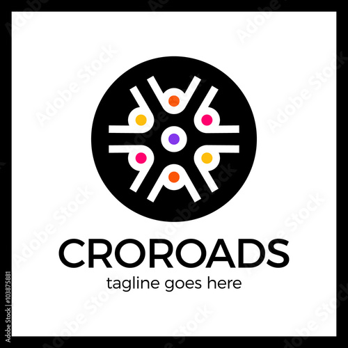 Wheel Crossroad Logotype