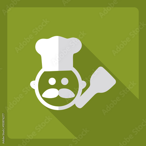 Flat modern design with shadow  Icon cook