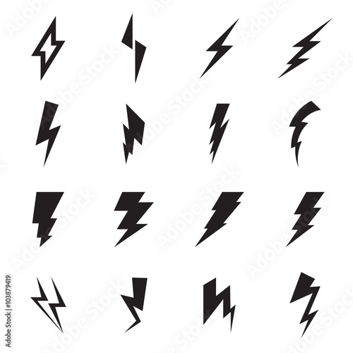 Wallpaper Mural Lightning bolt icon. Vector illustration