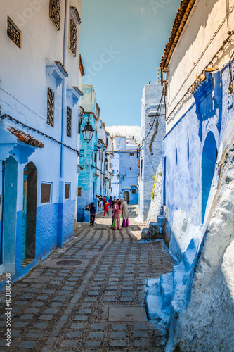 CHEFCHAOUEN, MOROCCO -MAY 1, 2013: Architecture of Chefchaouen, © Lukasz Janyst