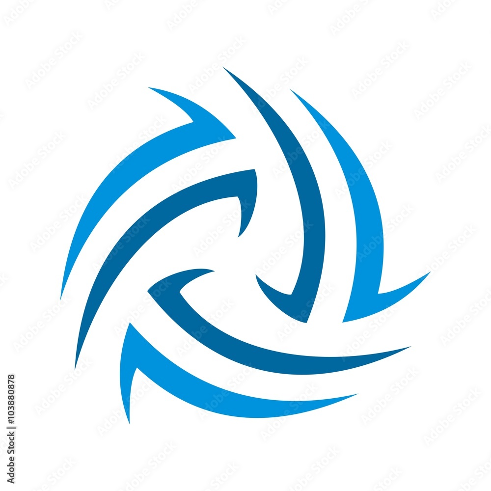 Obraz premium spin blue logo