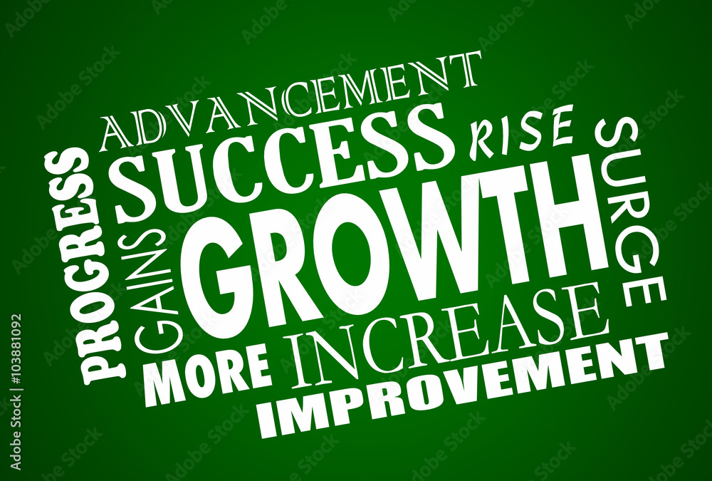 Growth Increase Improvement Success Word Collage Animation Growth Increase Improvement Success Word Collage Animation