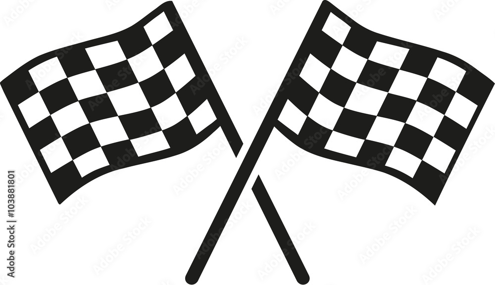 Fototapeta premium Kartracing goal flags