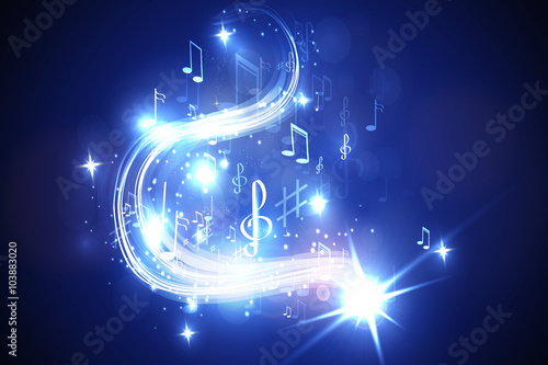 illustration abstract music background