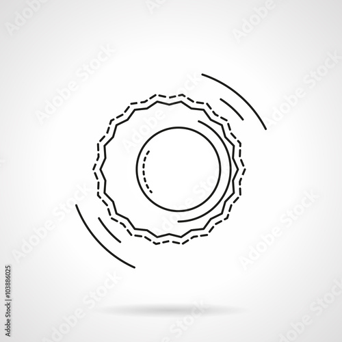 Astrology flat line design vector icon