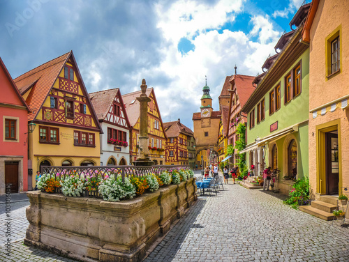 Historic Rothenburg ob der Tauber, Bavaria, Germany