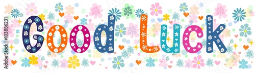 Good luck- banner. Vector 
