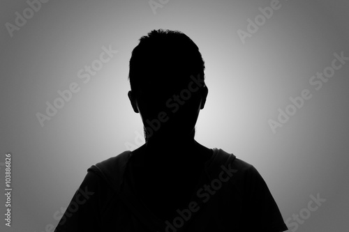 Silhouette woman portrait photo